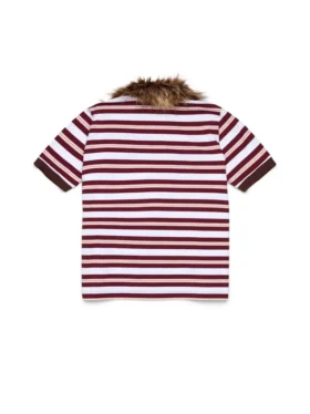 Panther Fur Collar Polo Kırmızı