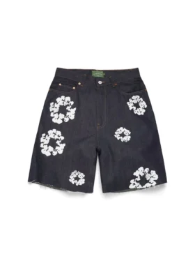 Selvedge Cotton Wreath Denim Şort
