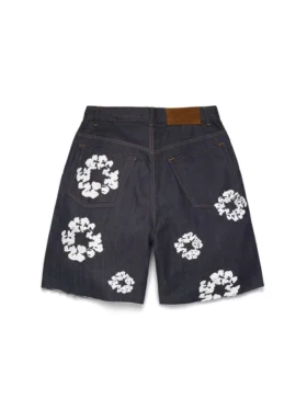 Selvedge Cotton Wreath Denim Şort