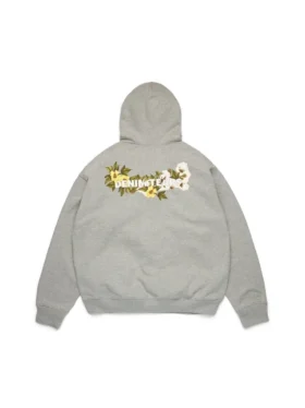 Sezonluk İncil Temalı Kapüşonlu Sweatshirt Gri