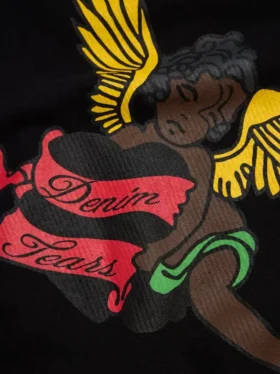 Siyah Cherub Kapüşonlu Sweatshirt Siyah